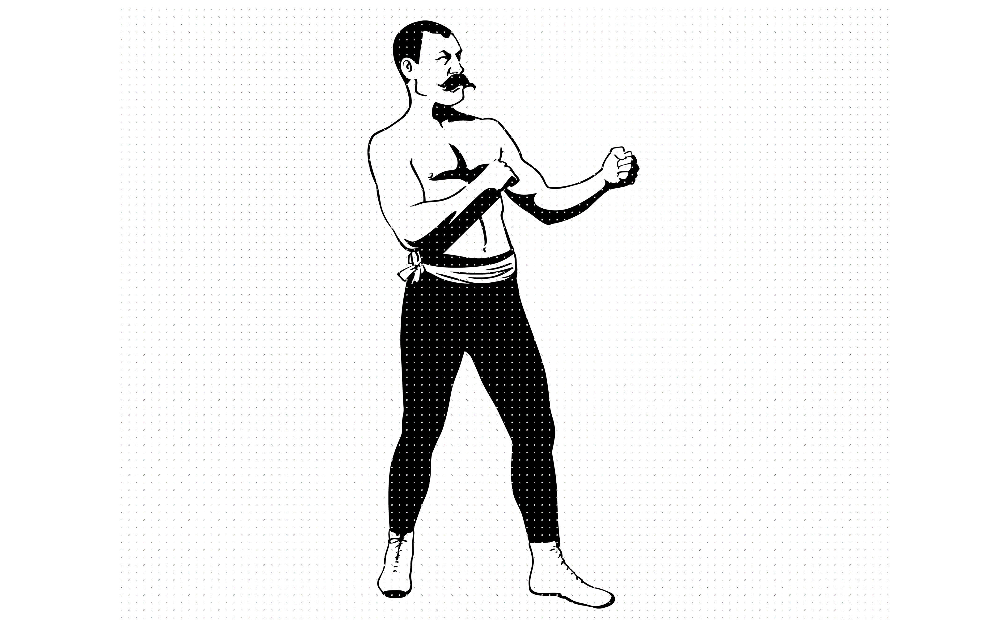 Vintage Mustache Boxer Fighter Svg Dxf Vector Eps Clipart By Crafteroks Thehungryjpeg Com