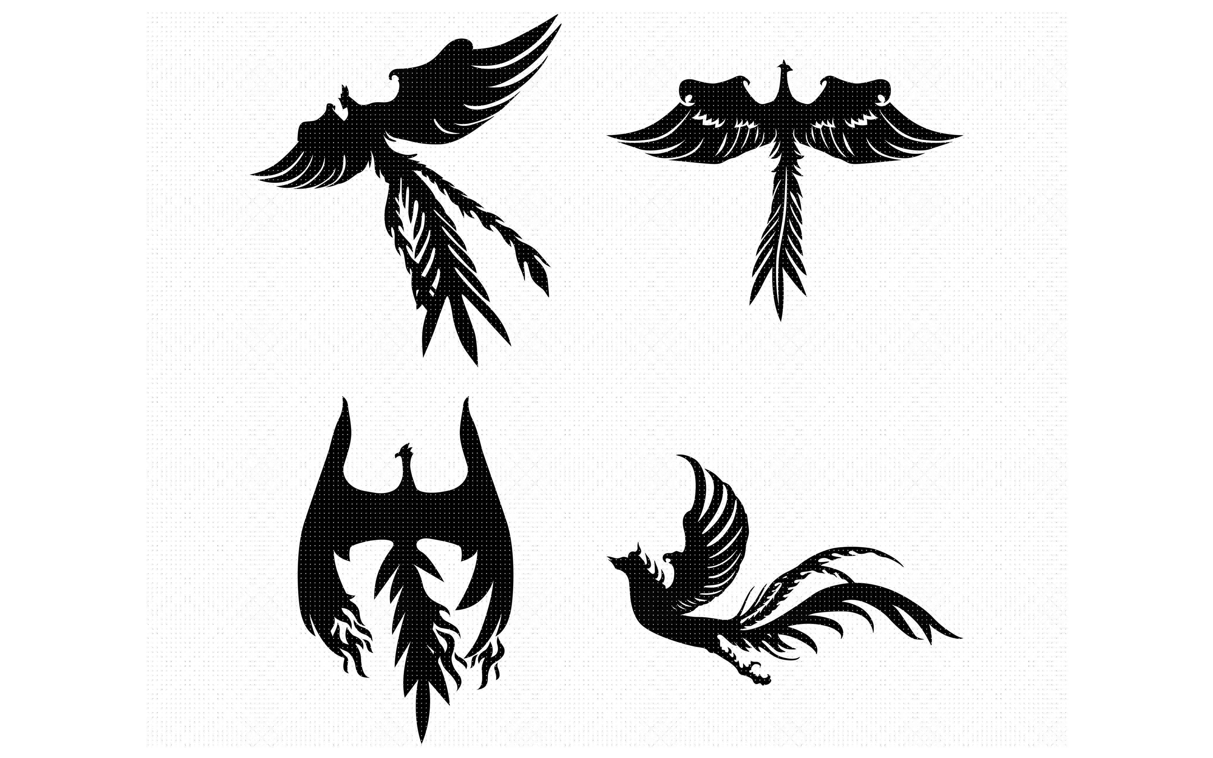 Phoenix Flame Svg Dxf Vector Eps Clipart Cricut Download By Crafteroks Thehungryjpeg Com