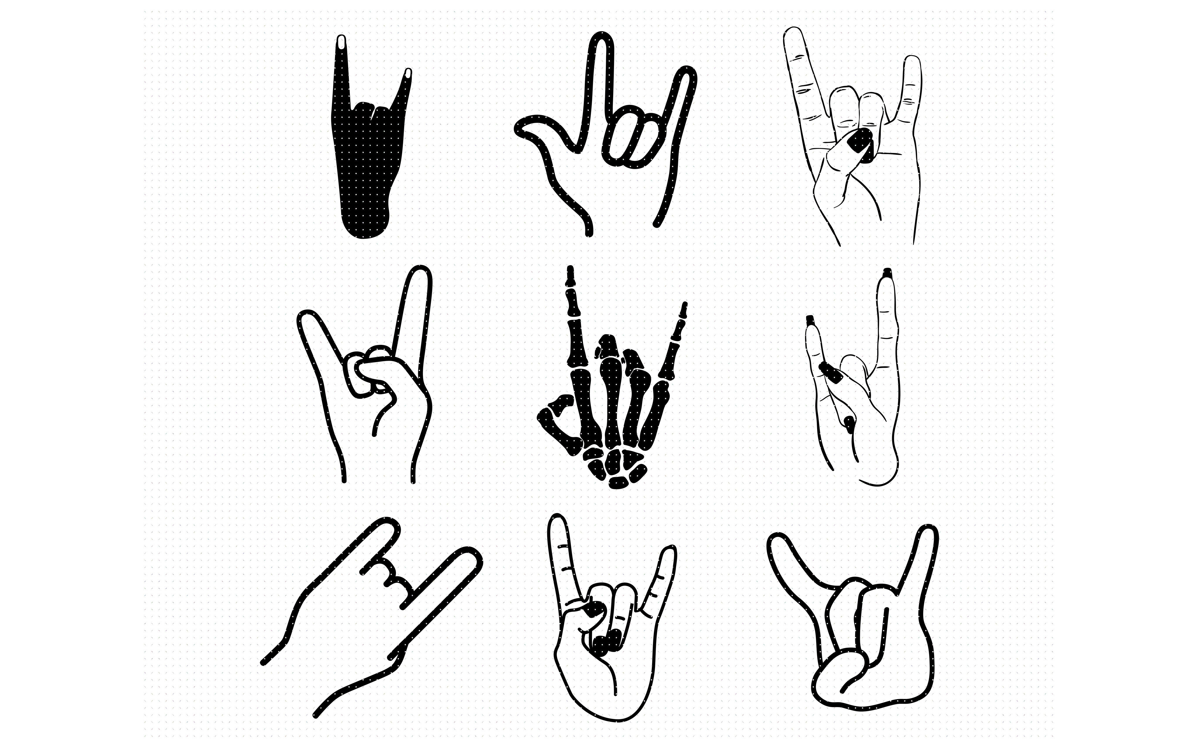 Premium Vector  Rock n roll hand