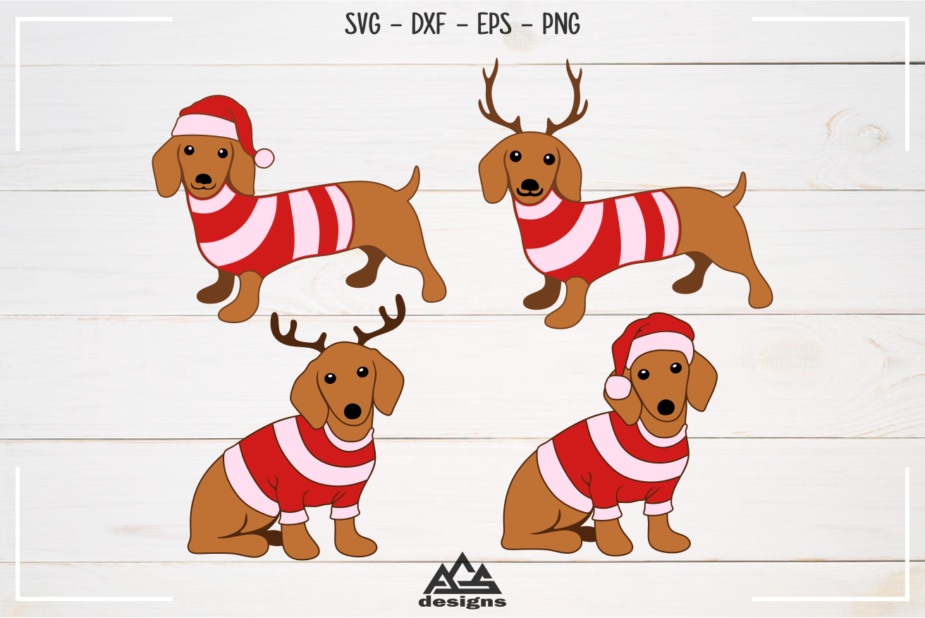 Download Dog Dachshund Winter Packs Svg Design By AgsDesign ...