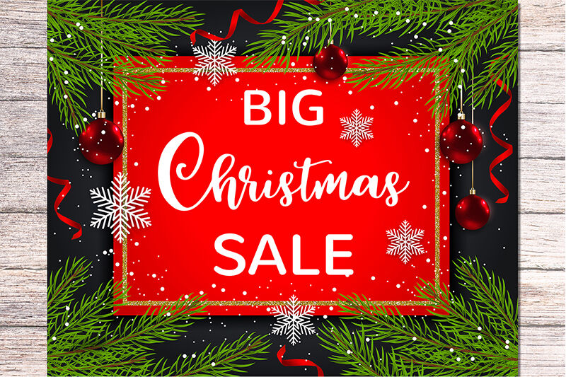 Seasonal Christmas Sale Background By Artspace