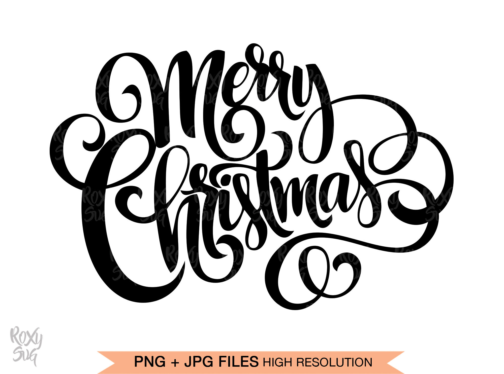 Merry Christmas SVG files for Cricut, Merry Christmas hand lettered By