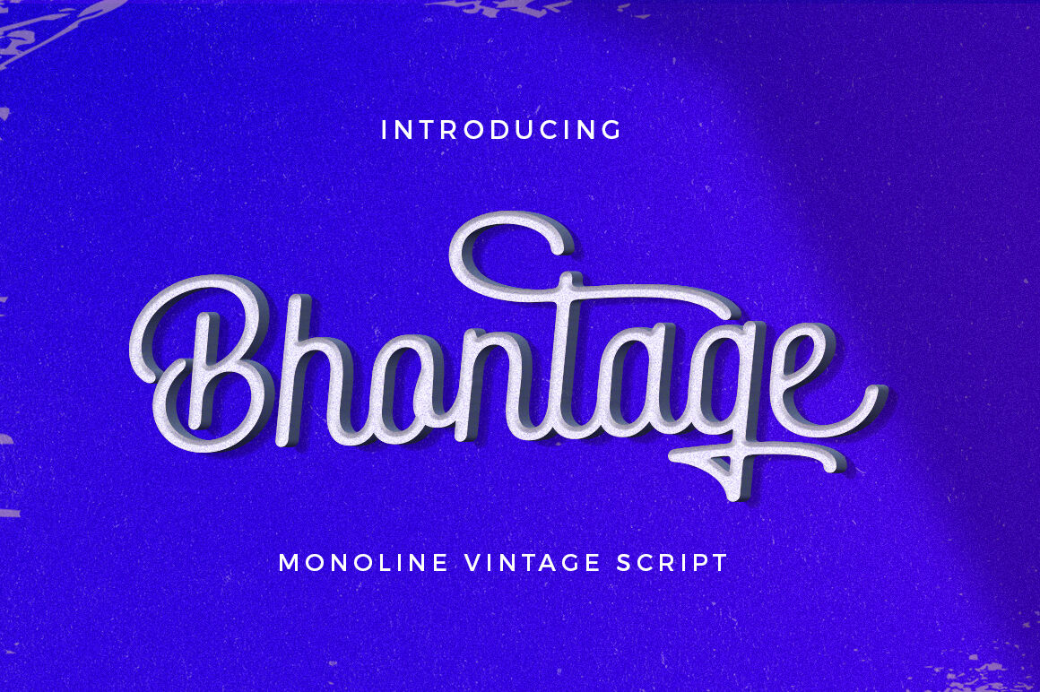 Bhontage Monoline Script By Picatype Studio Thehungryjpeg Com