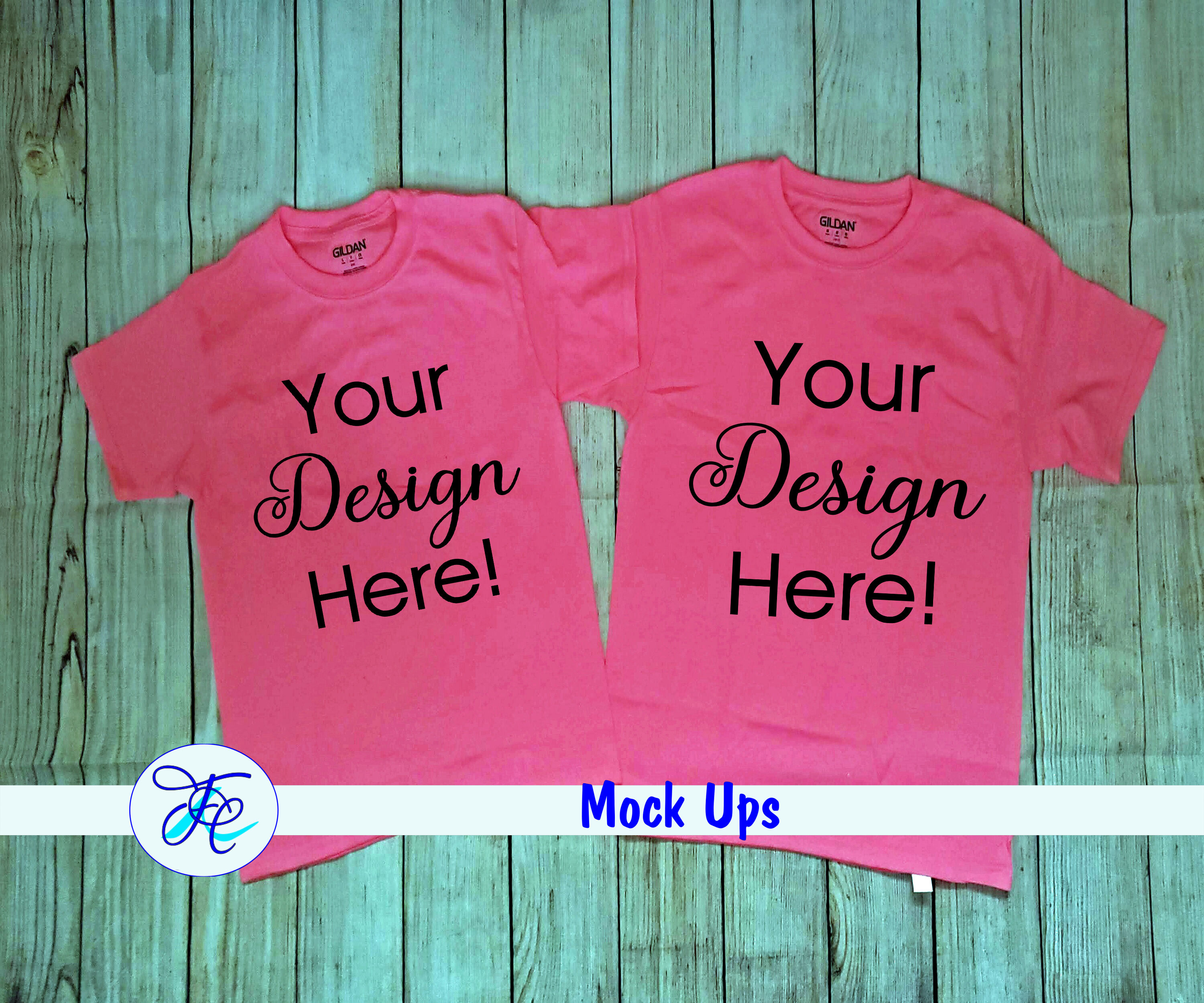 Download Youth Pink Shirts Mock Ups By Family Creations | TheHungryJPEG.com