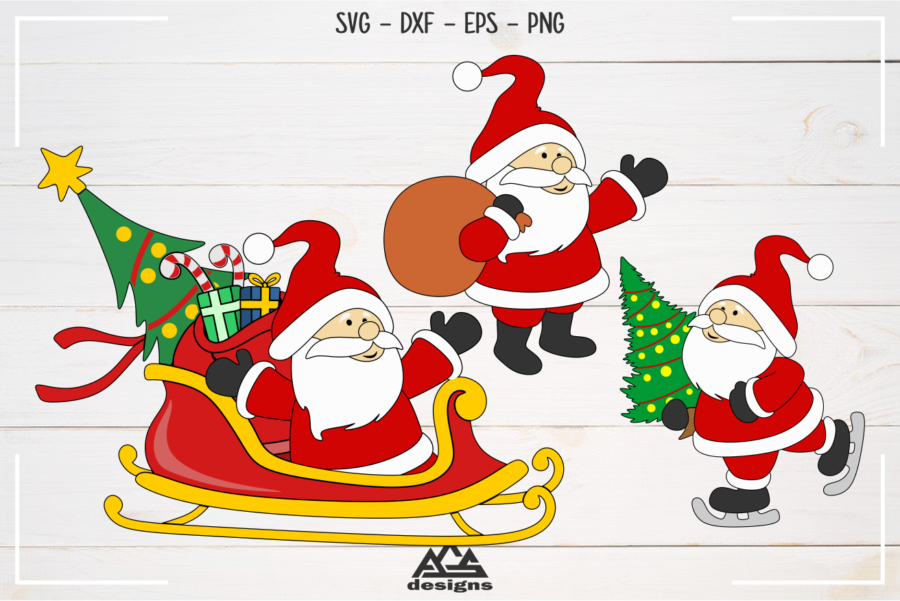 Download Cute Santa Christmas Svg Design By AgsDesign | TheHungryJPEG.com