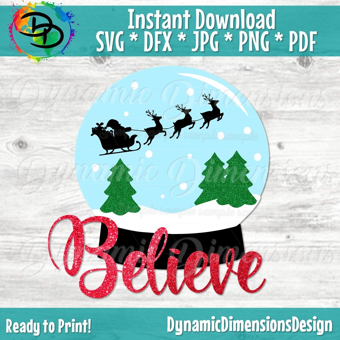 Believe Svg Snowglobe Svg Christmas Tree Snow Santa Svg Christmas By Dynamic Dimensions Thehungryjpeg Com