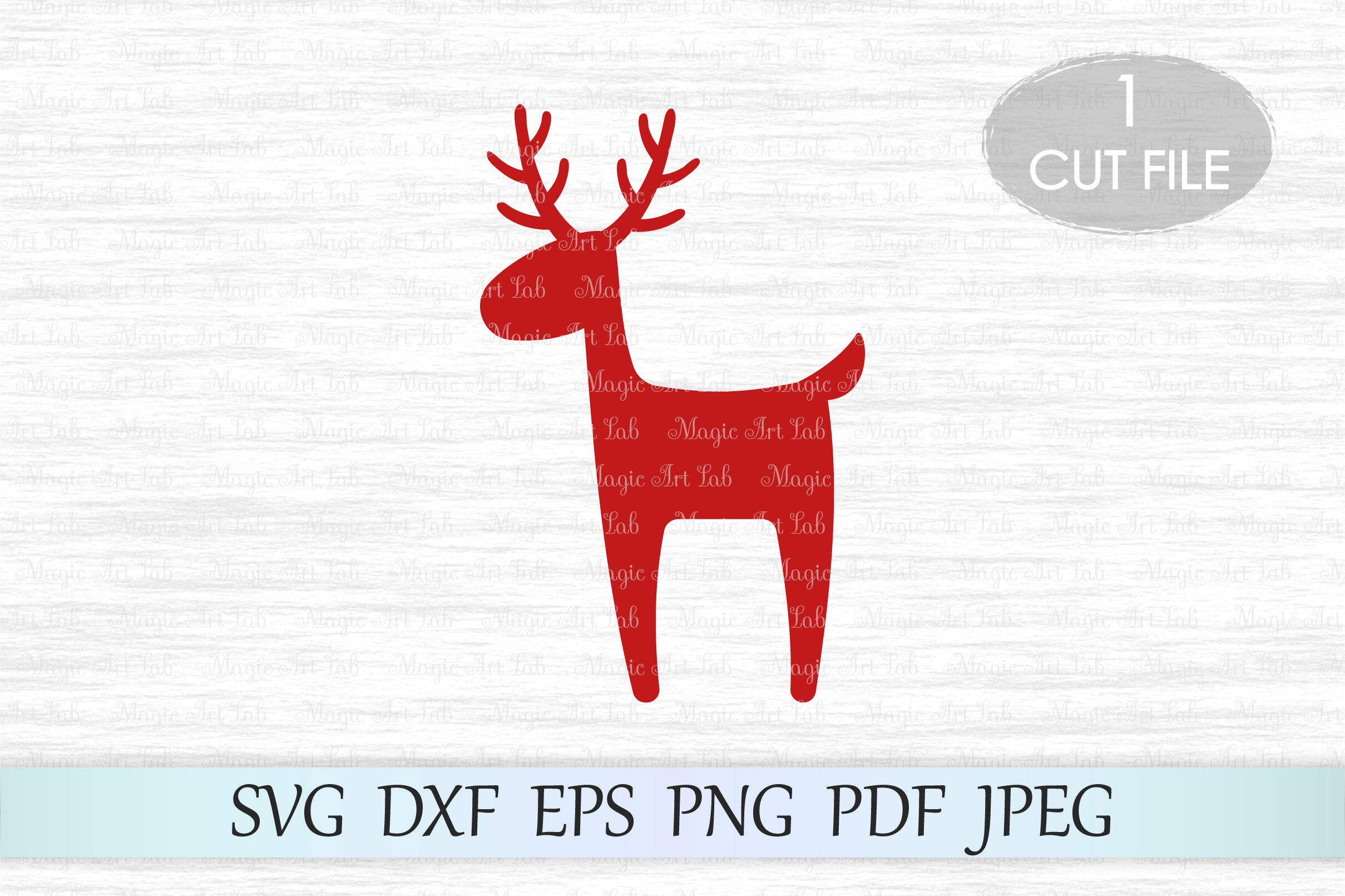Reindeer Svg Deer Svg File Christmas Reindeer Svg Christmas Svg By Magicartlab Thehungryjpeg Com