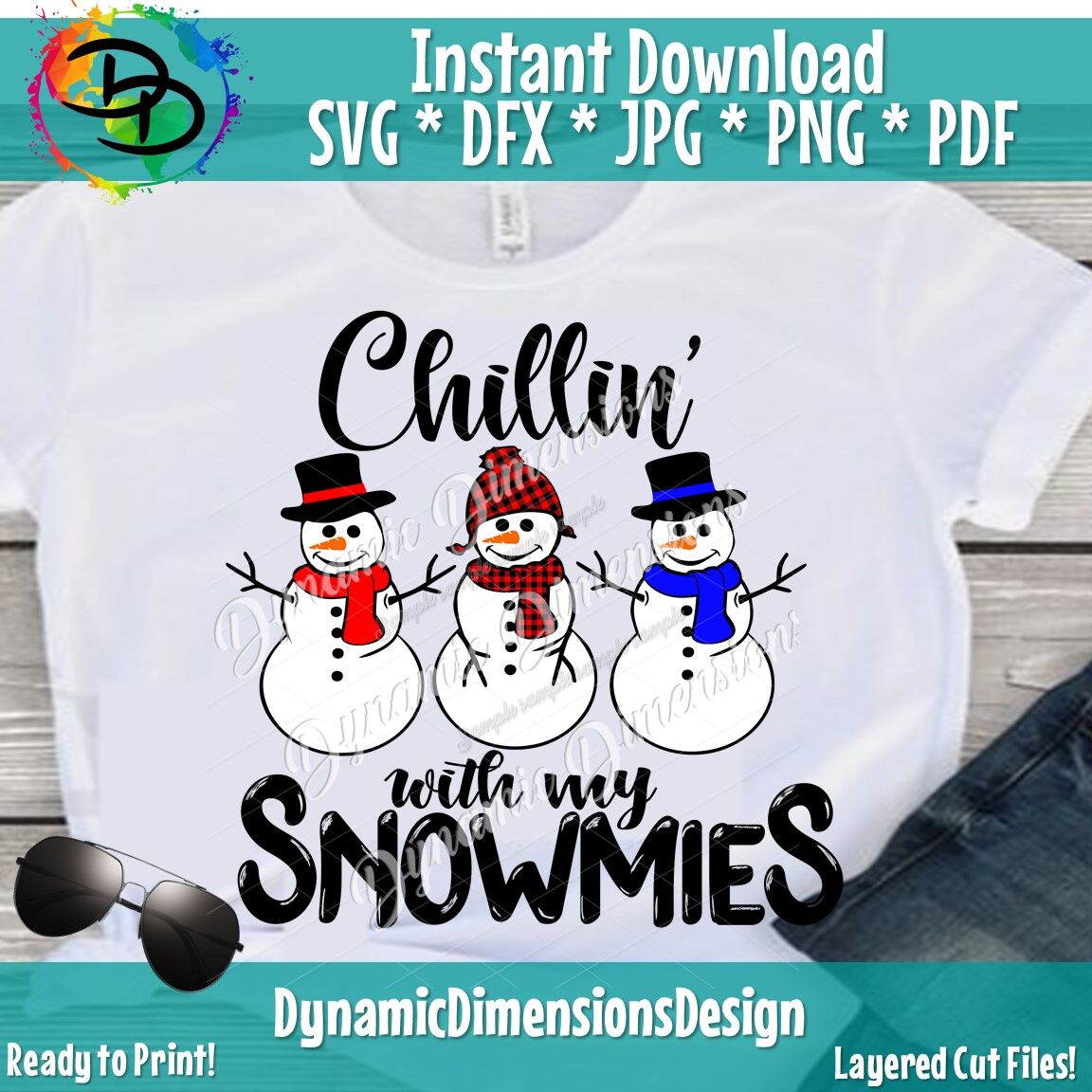 Download Snowman Svg Chillin With My Snowmies Svg Snow Santa Svg Christmas By Dynamic Dimensions Thehungryjpeg Com