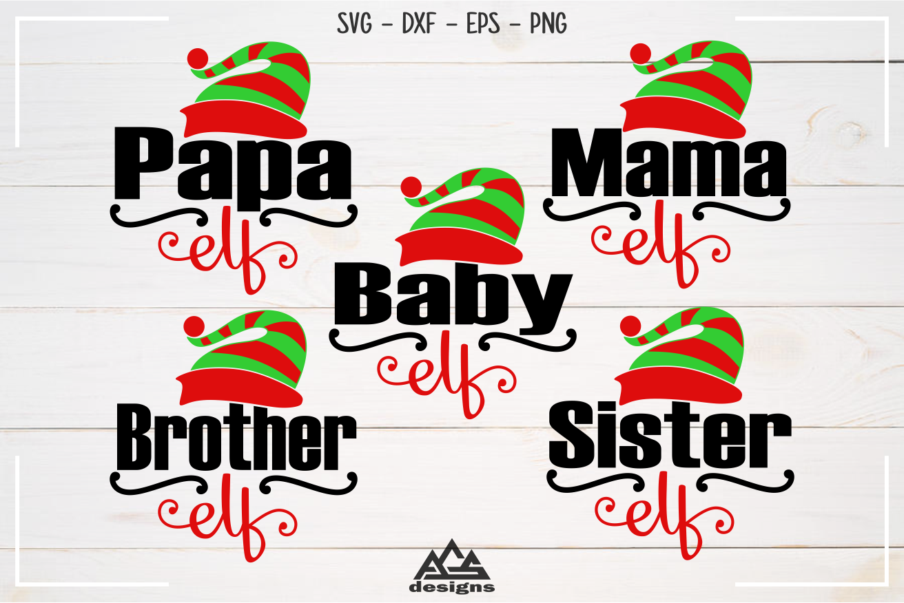 Elf Christmas Family Svg Design By Agsdesign Thehungryjpeg Com