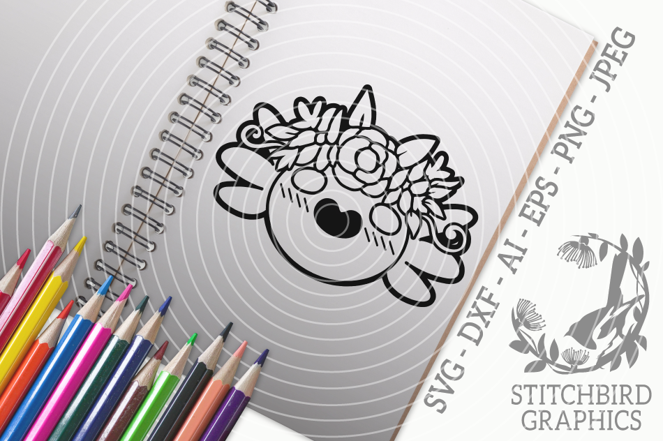 Download Axolotl Head 2 Svg Silhouette Studio Cricut Eps Dxf Ai Png Jpeg By Stitchbird Graphics Thehungryjpeg Com