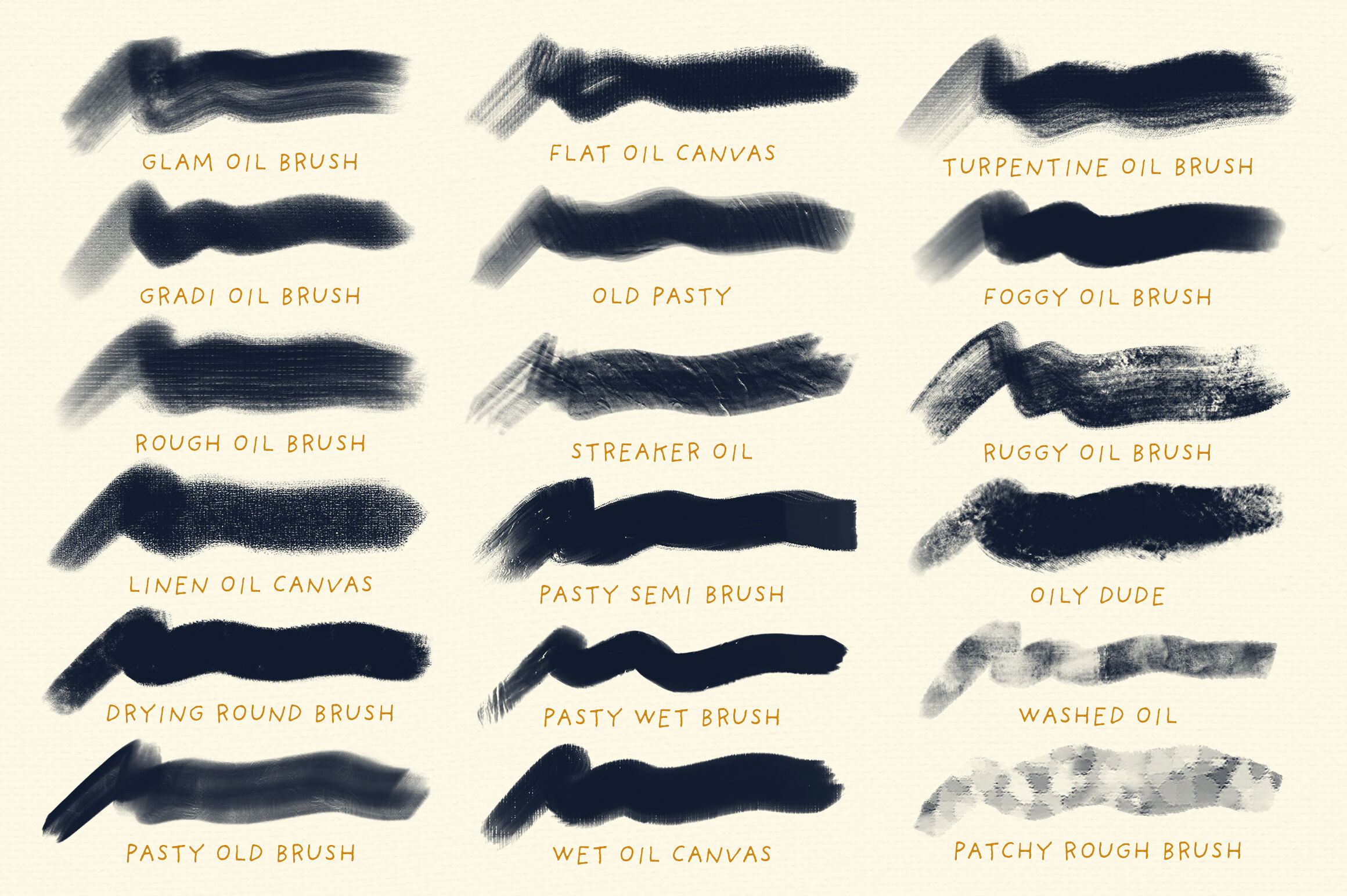 Oil Paint Brushes for Procreate By Guerillacraft