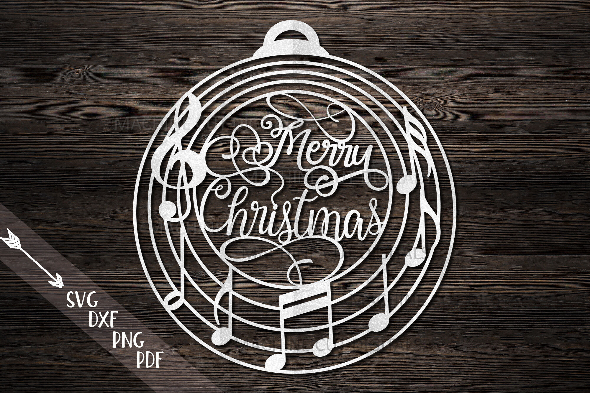 Christmas Ornament Bauble Ball With Music Notes Svg Cut File By Kartcreation Thehungryjpeg Com