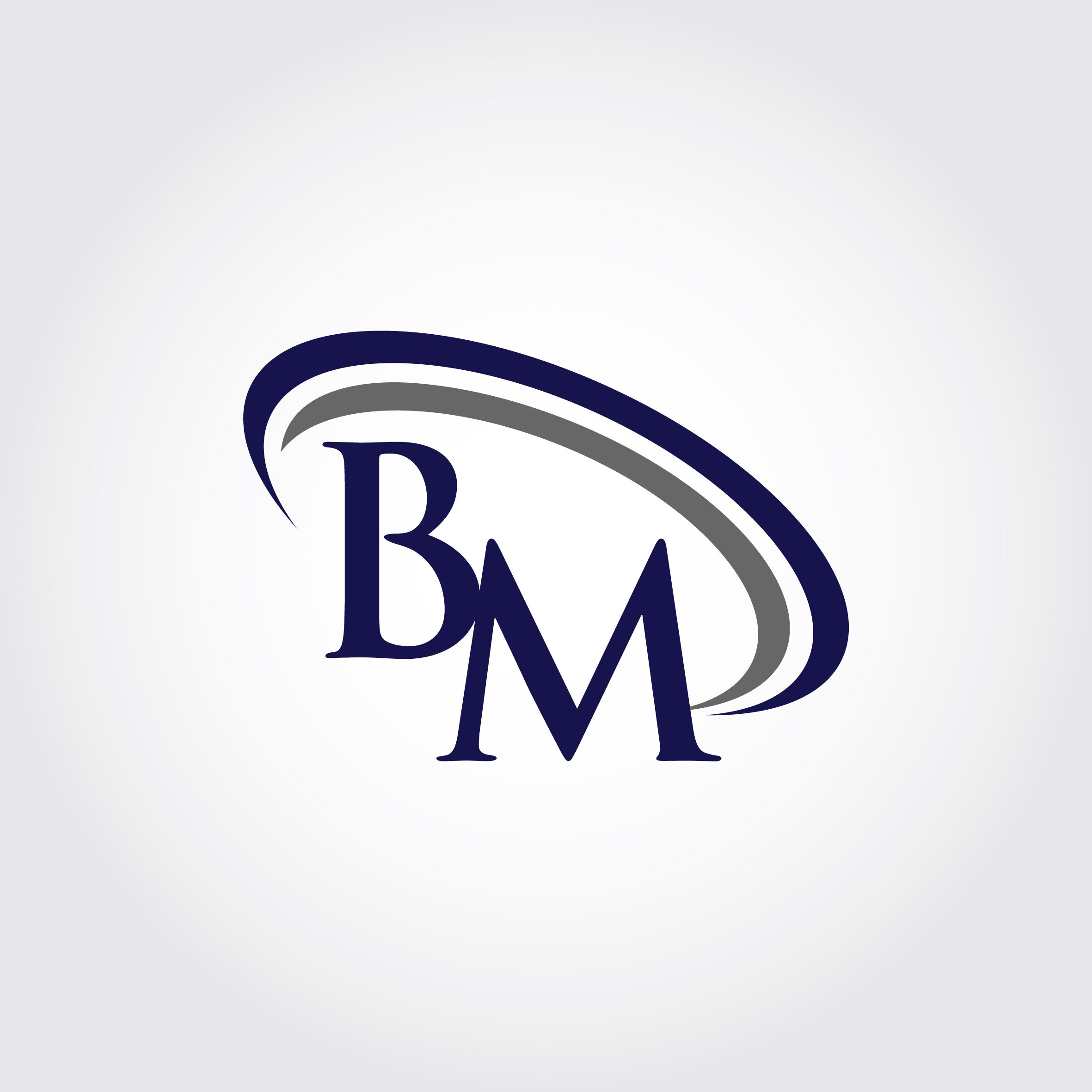 Monogram BM Logo Design By Vectorseller | TheHungryJPEG.com