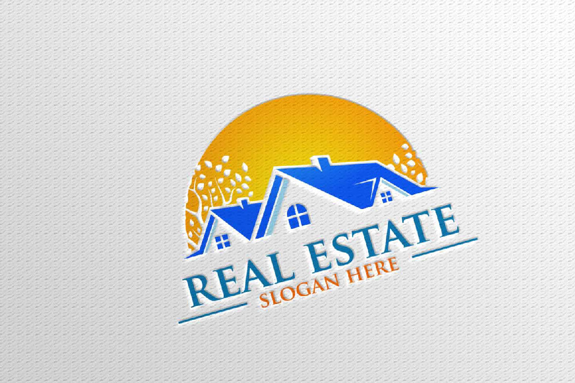 Real Estate Vector Logo Design Building And Home 11 By Excellenthj Thehungryjpeg Com