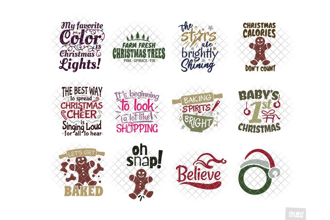 Download Free Christmas Svg Bundle 50 Designs By Ohmycuttables Thehungryjpeg Com