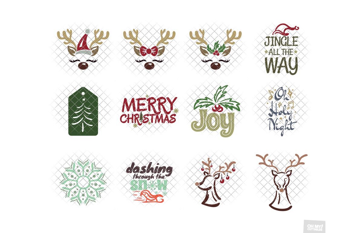 Free Christmas SVG Bundle (50 Designs) By OhMyCuttables | TheHungryJPEG