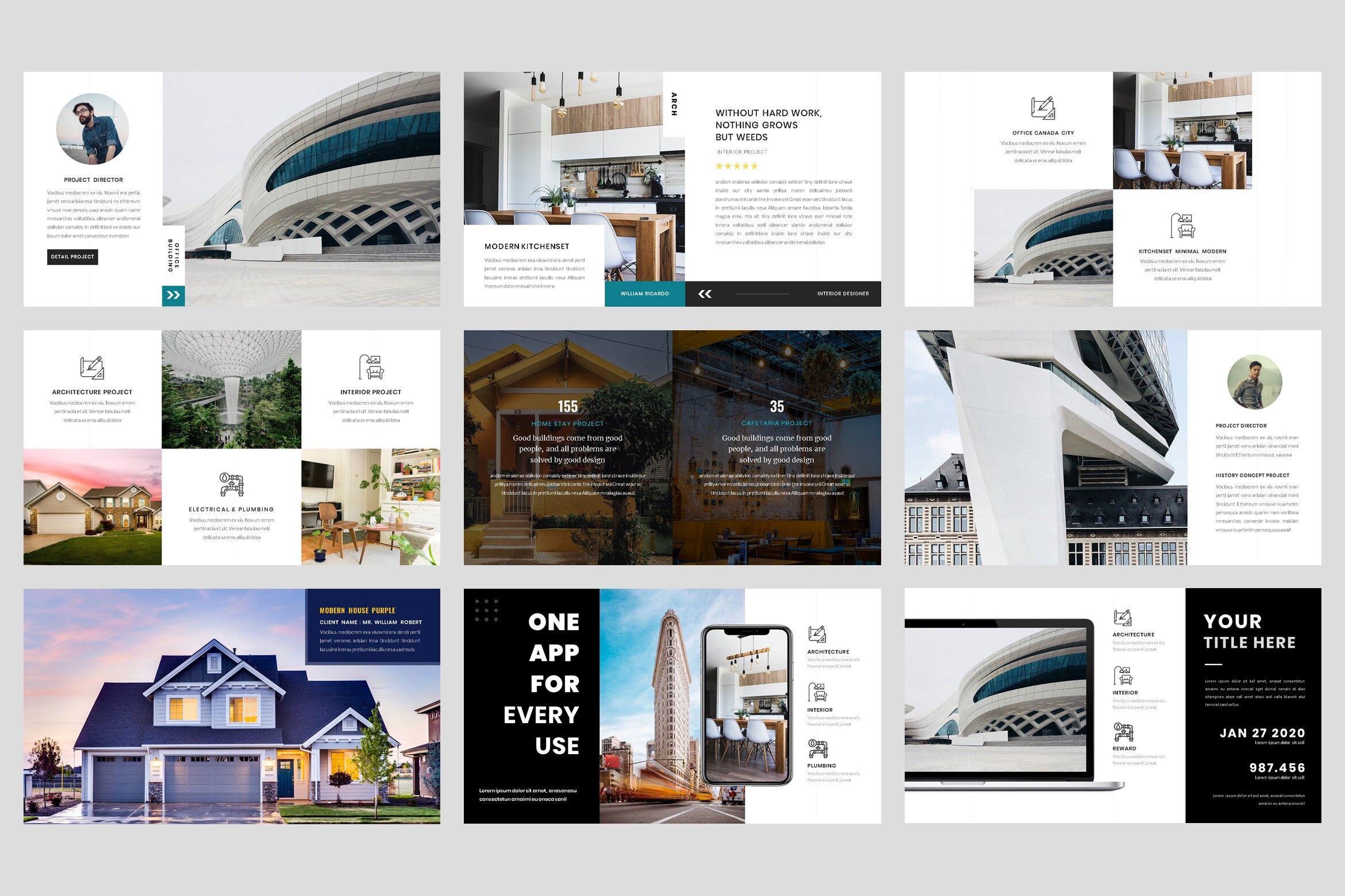 Architecture Interior PowerPoint Template By ArtStoreID TheHungryJPEG