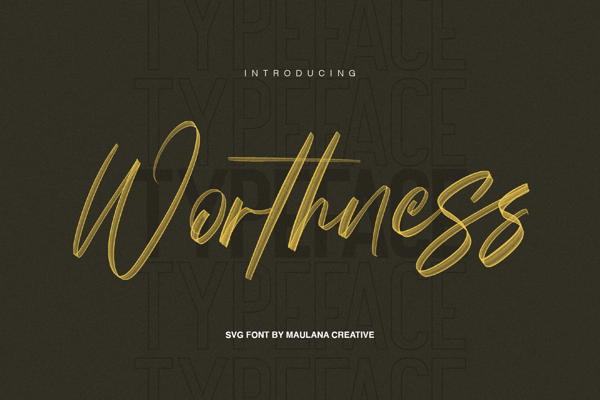 Worthness SVG Brush Font Free Sans By Maulana Creative | TheHungryJPEG