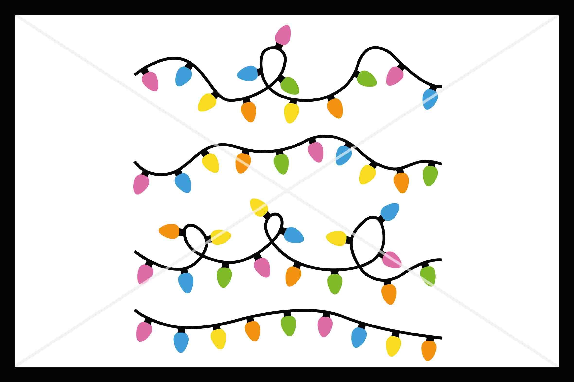 Christmas lights SVG, Instant download, Cut File, Cricut By Design Time