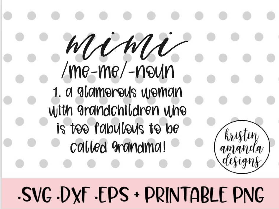 Download Mimi Cool Grandma Christmas Gift Svg Dxf Eps Png Cut File Cricut Sil By Kristin Amanda Designs Svg Cut Files Thehungryjpeg Com