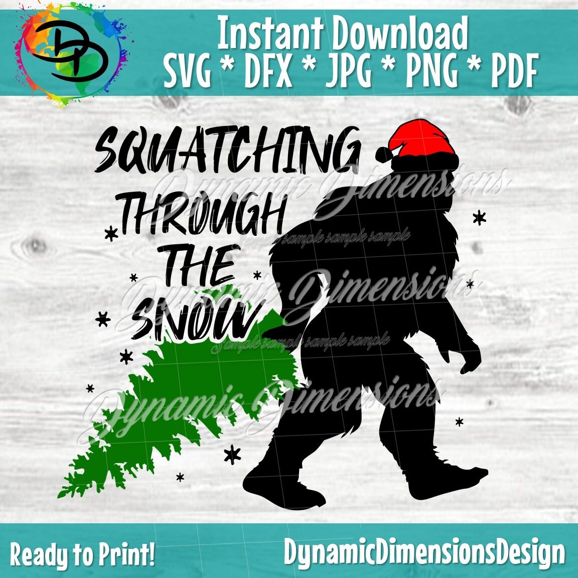 Squatching Through The Snow Sasquatch Svg Yeti Svg Bigfoot Svg Bi By Dynamic Dimensions Thehungryjpeg Com