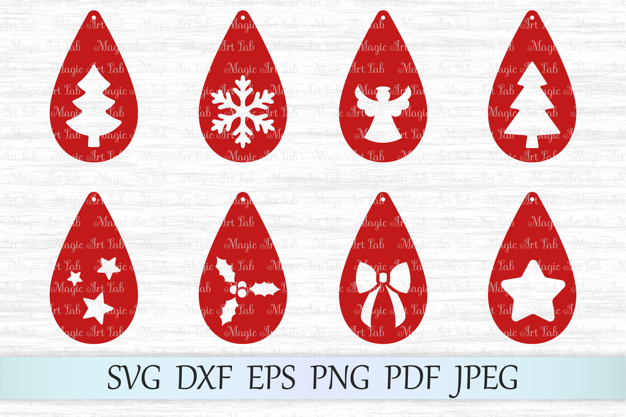 Christmas earrings SVG, Earring templates SVG, Earrings SVG By