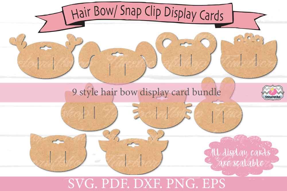 Download Animal Ears Hair Bow Snap Clip Display Card Bundle Svg Png Dxf Pdf By Timetocraftshop Thehungryjpeg Com