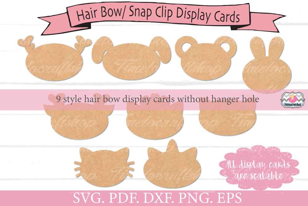 Download Animal Ears Hair Bow Snap Clip Display Card Bundle, SVG ...