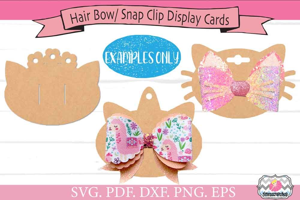 Download Animal Ears Hair Bow Snap Clip Display Card Bundle, SVG ...