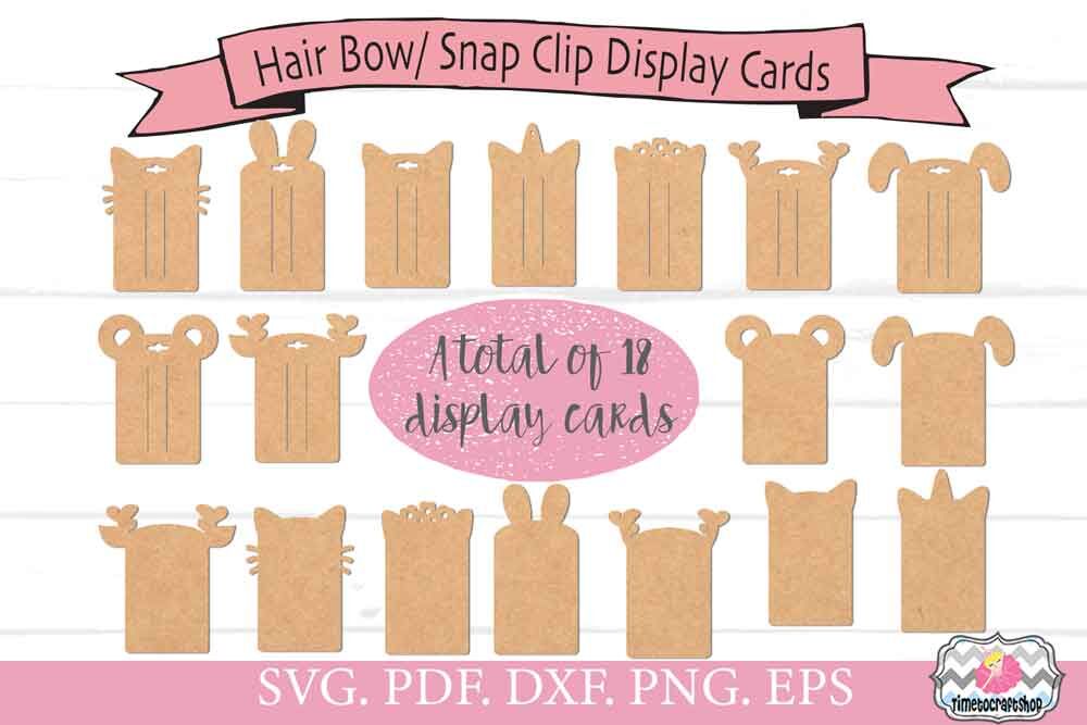 Download Animal Ears Hair Bow Rectangle Snap Clip Display Card Bundle, SVG, PNG By Timetocraftshop ...