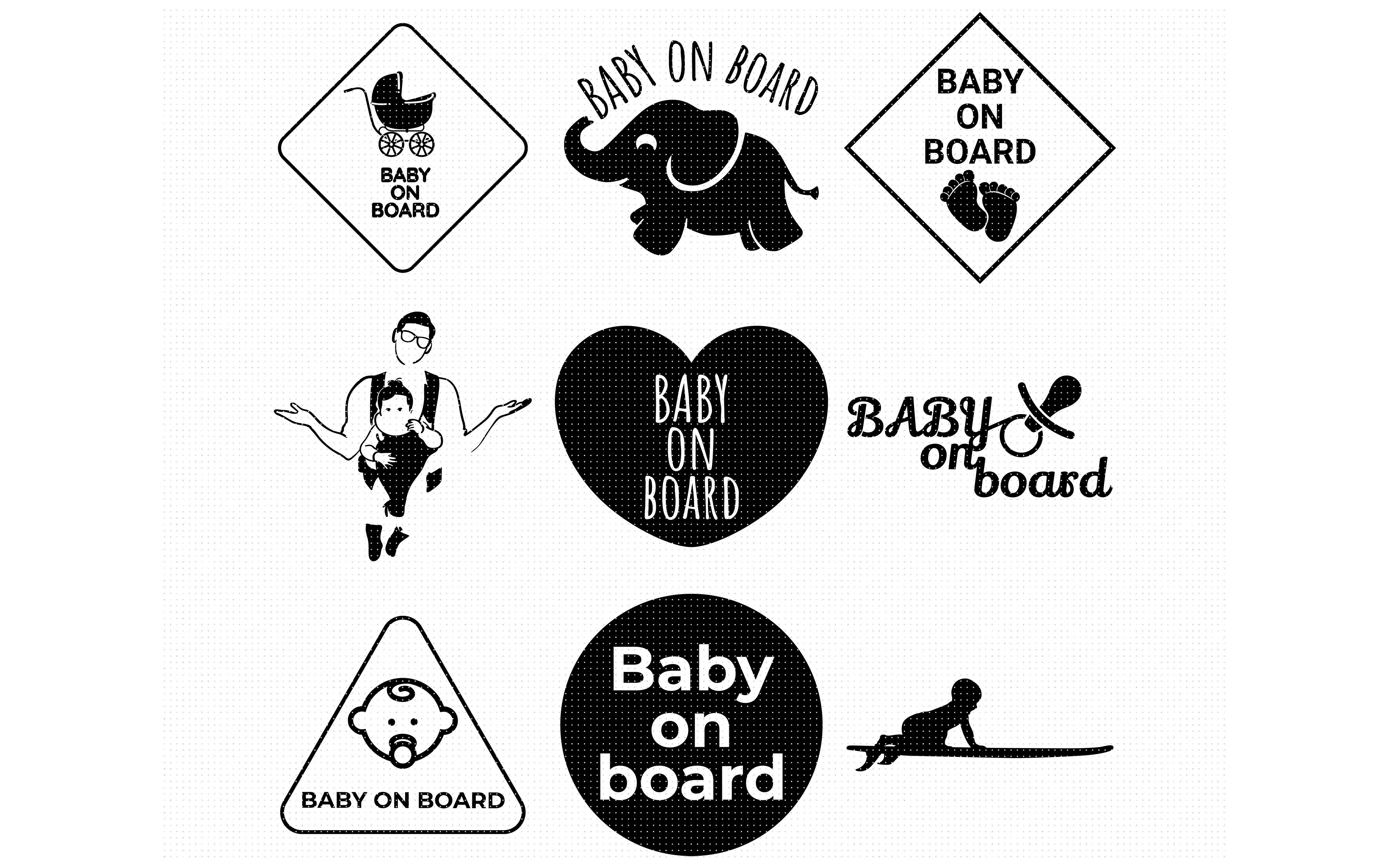 Download Baby On Board Svg Svg File Svg Cutting File Dxf Png Eps Cricut By Crafteroks Thehungryjpeg Com