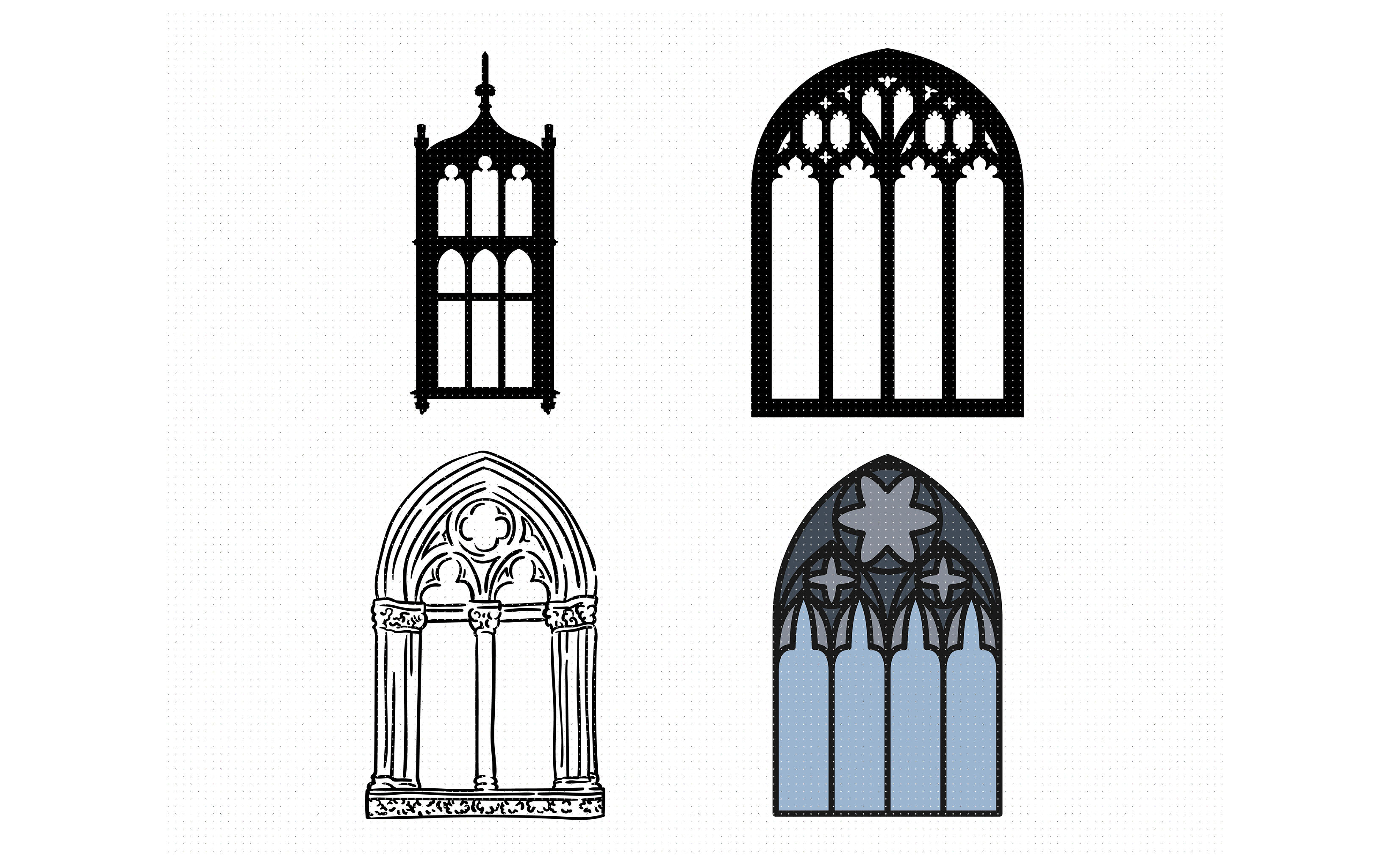 Church Windows Svg Dxf Png Eps Cricut Silhouette Cut File By Crafteroks Thehungryjpeg Com
