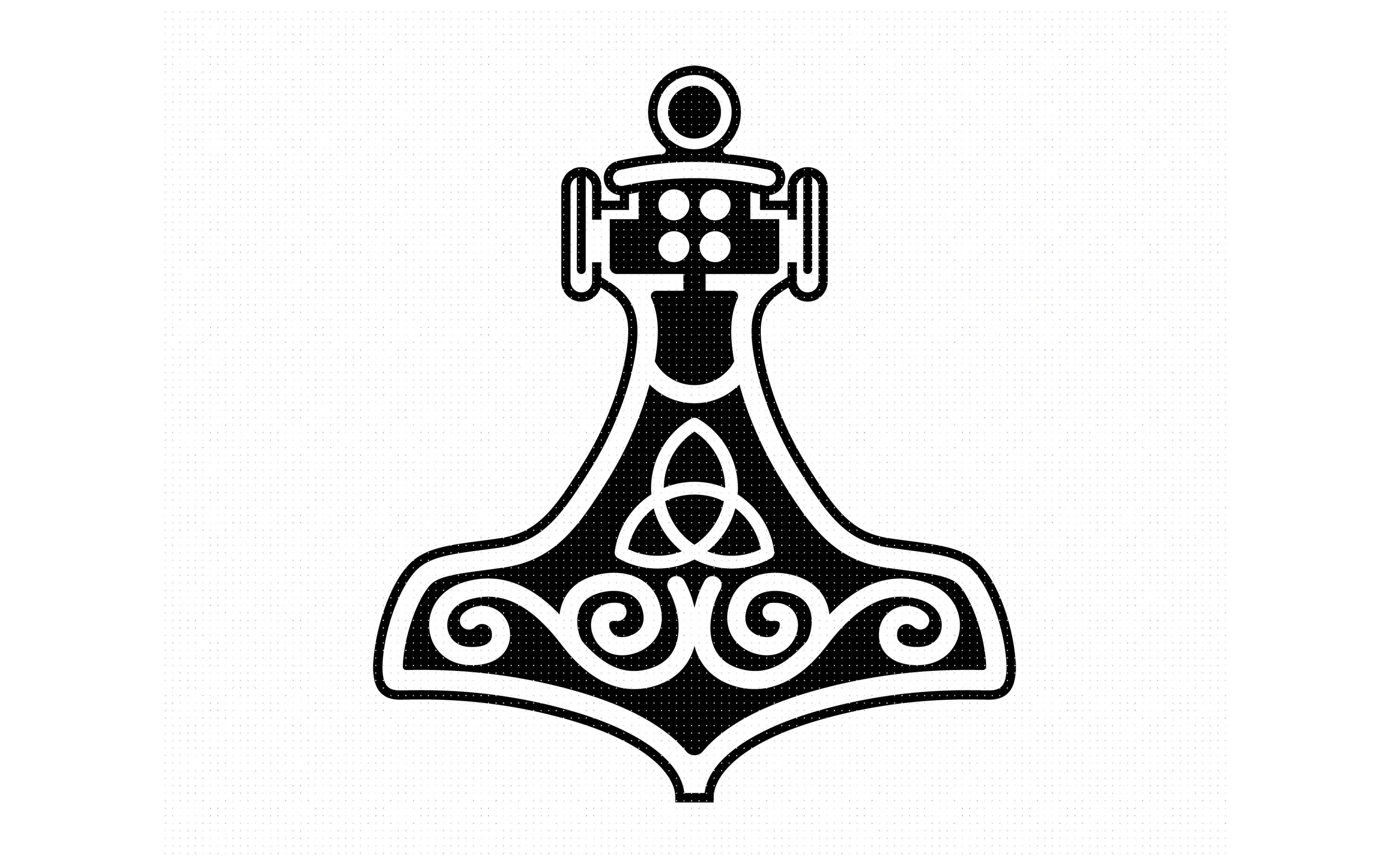 Viking Protection Symbol, Thor's Hammer Svg, Dxf, Png, Eps, Cricut By ...