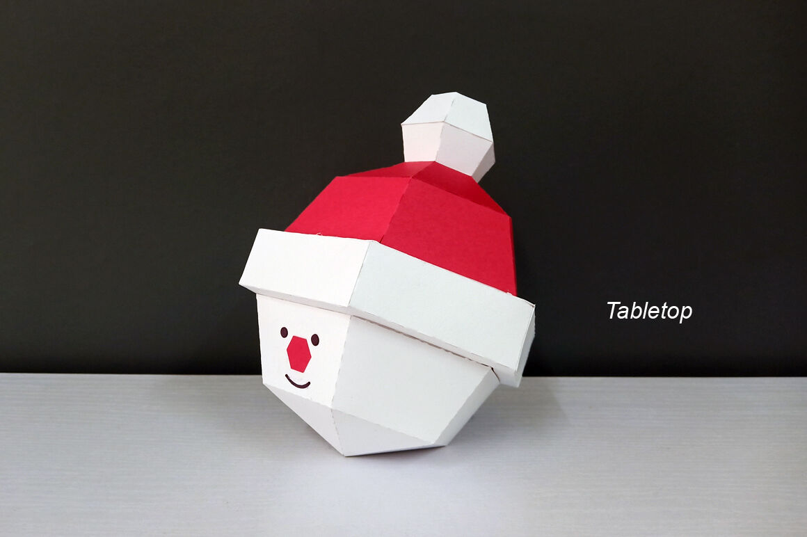 Diy Christmas Bauble Santa Claus 3d Papercraft By Paper Amaze Thehungryjpeg Com