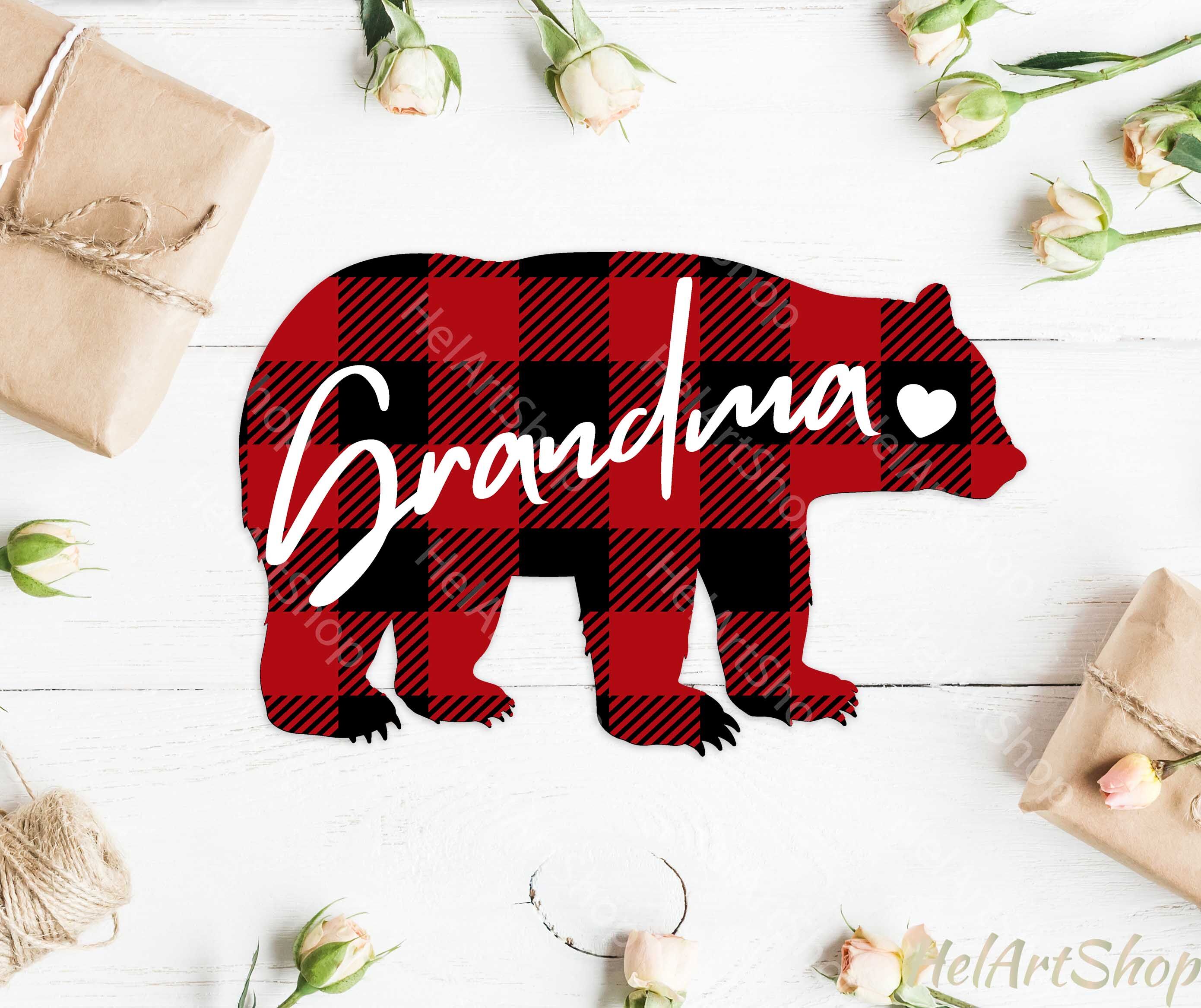 Download Grandma Bear Svg Buffalo Plaid Svg By Helartshop Thehungryjpeg Com