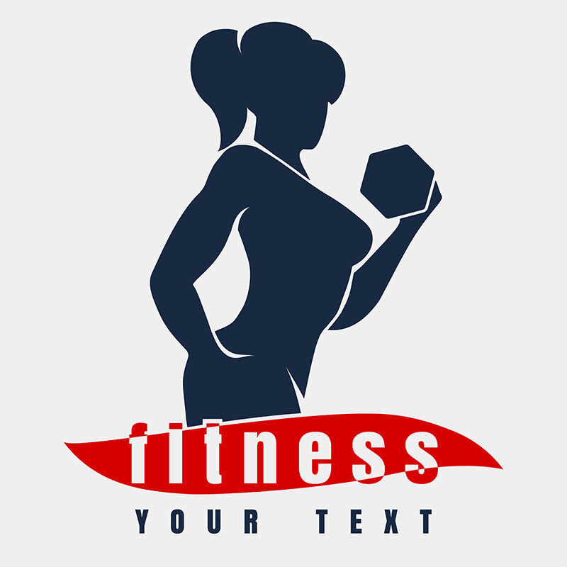Download Fitness Logo with Training Woman By Olena1983 | TheHungryJPEG.com