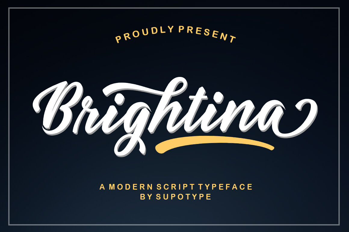 Brightina Script By Supotype Thehungryjpeg Com