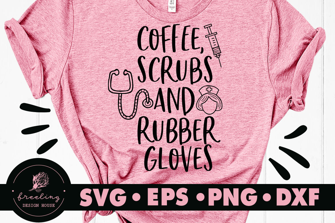 Download Coffee Scrubs And Rubber Gloves SVG By Freeling Design ...