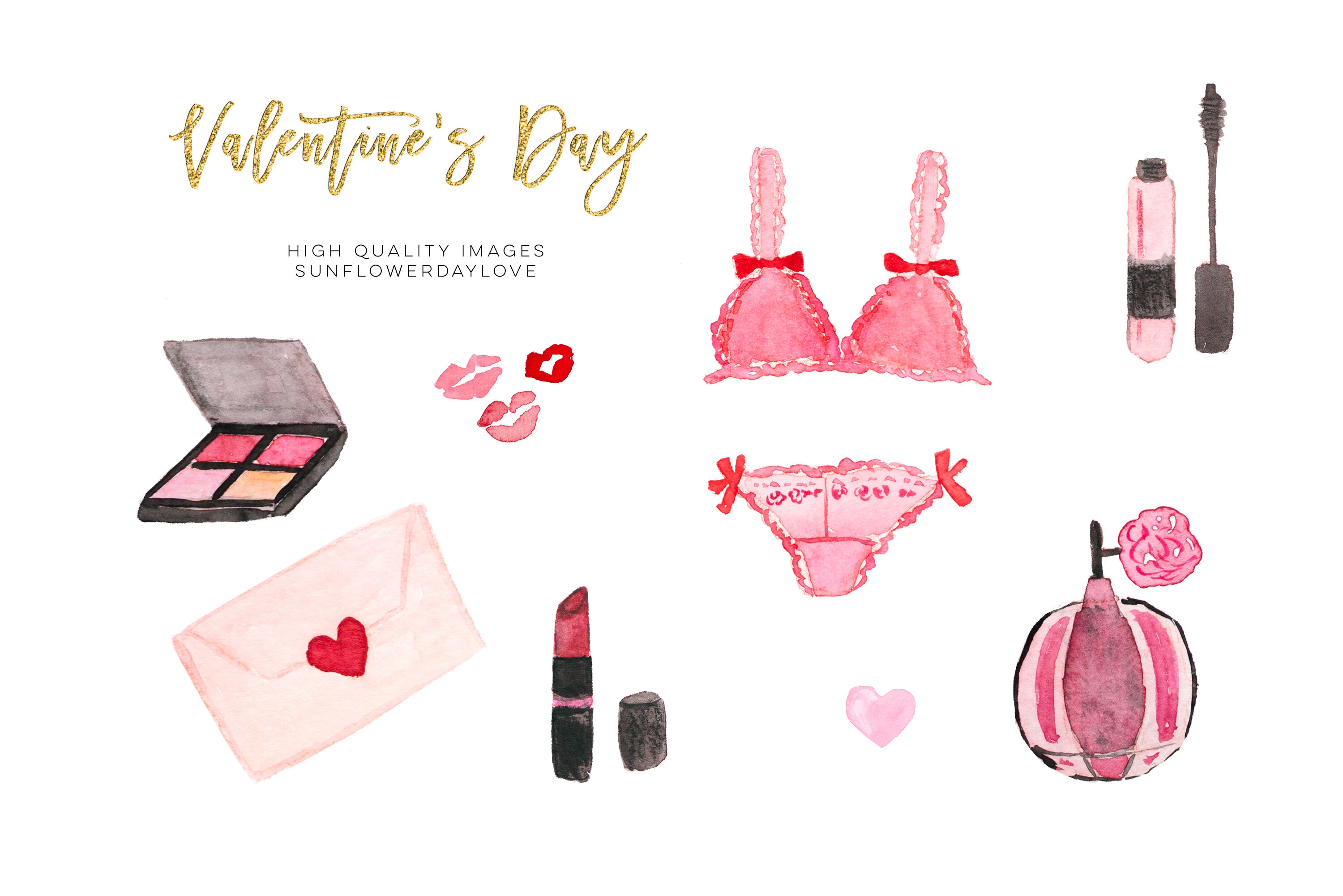 Download Valentines Day Cliparts, Pink Watercolor Heart Clipart, By ...
