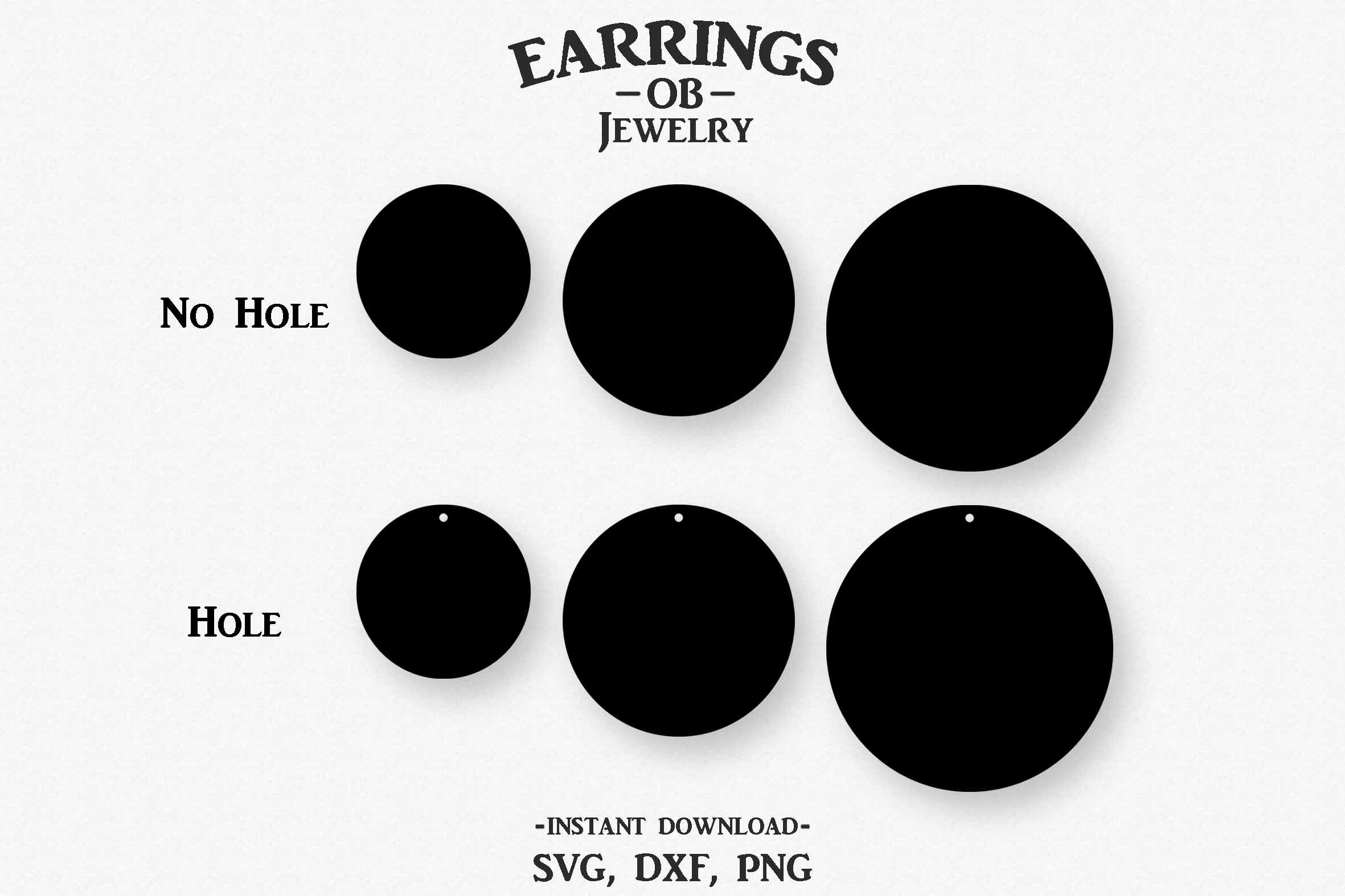 Circle Earring Svg, Stacked Earrings, Cut File By Design Time | TheHungryJPEG.com