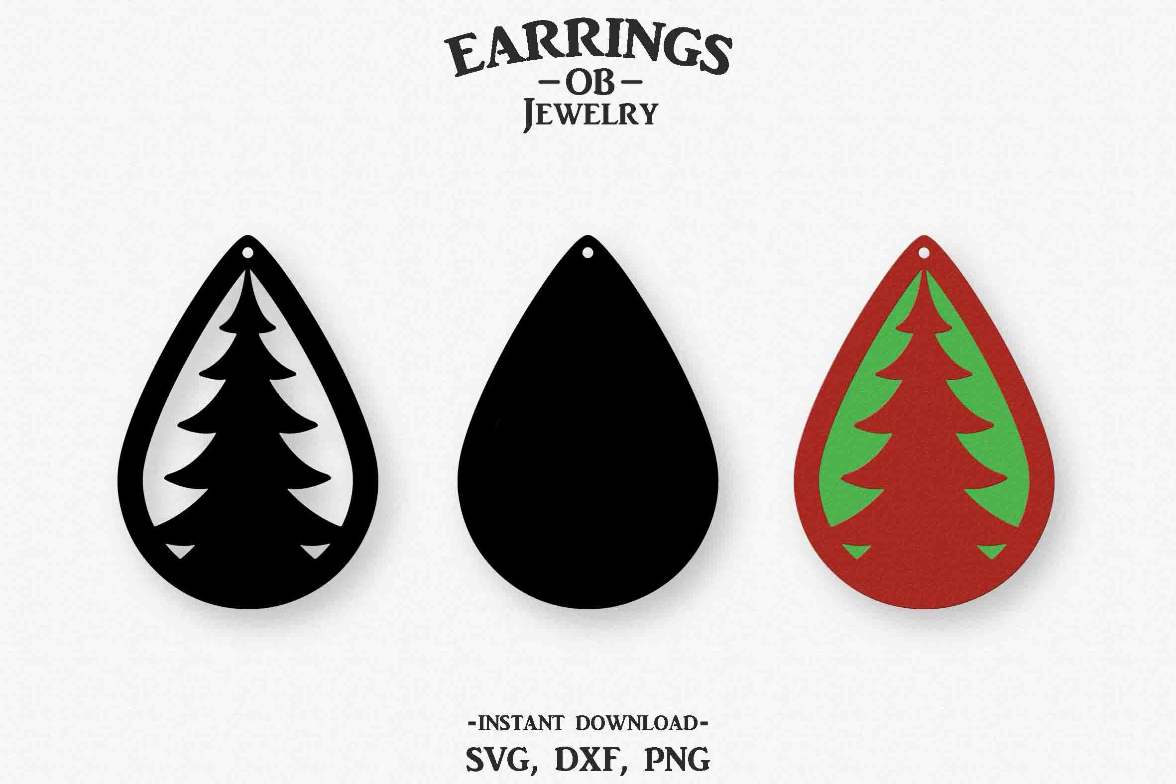 Christmas Earring Svg Set Stacked Teardrop Cut File By Design Time Thehungryjpeg Com