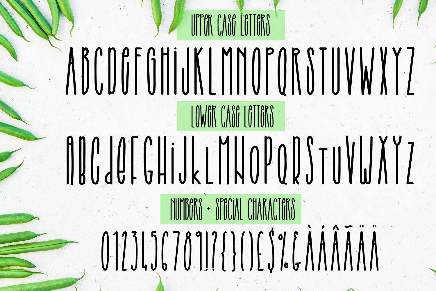String Beans A Fun Hand Lettered All Caps Font Duo By Freeling Design House Thehungryjpeg Com