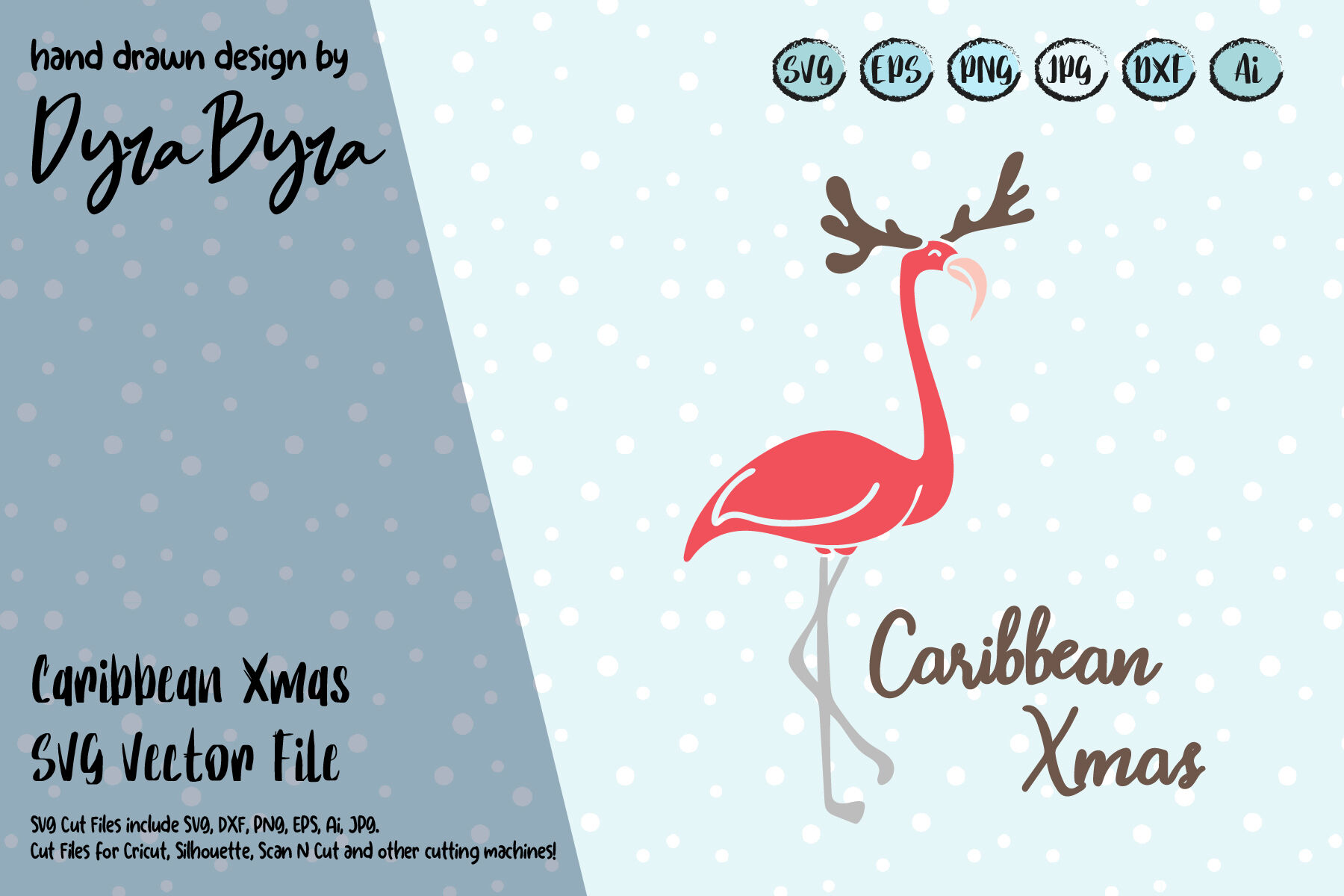 Caribbean Xmas Svg Flamingo Christmas Svg Xmas Cut File By Dyrabyra Thehungryjpeg Com