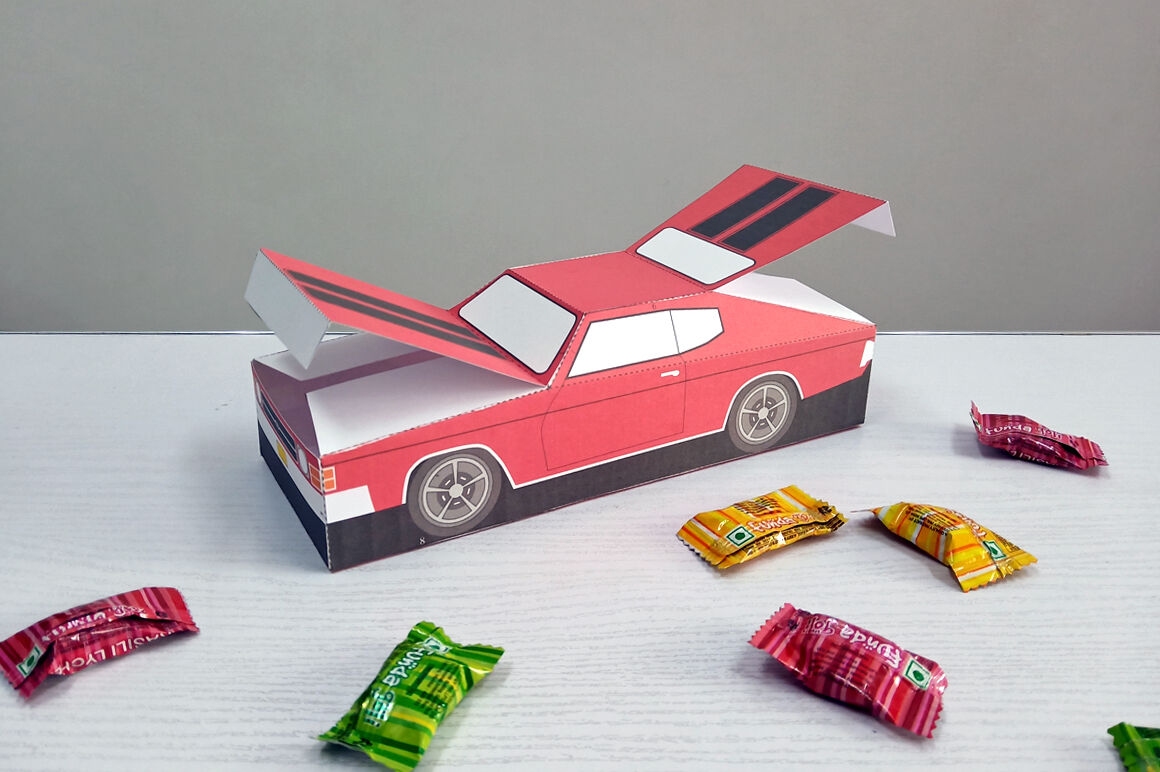 Diy Chevelle Car Favor 3d Papercraft By Paper Amaze Thehungryjpeg Com