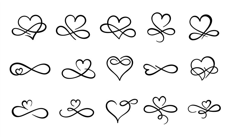 Infinity Love Flourish Hand Drawn Heart Decorative Flourishes Love O By Tartila Thehungryjpeg Com
