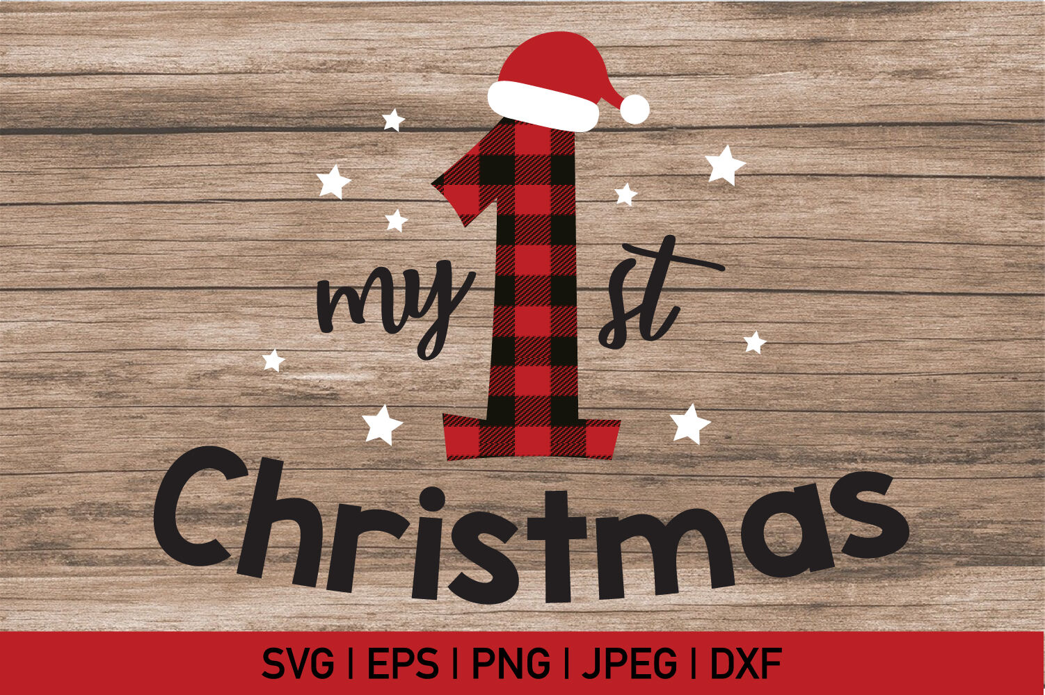 Download My First Christmas Buffalo Plaid Svg By All About Svg Thehungryjpeg Com