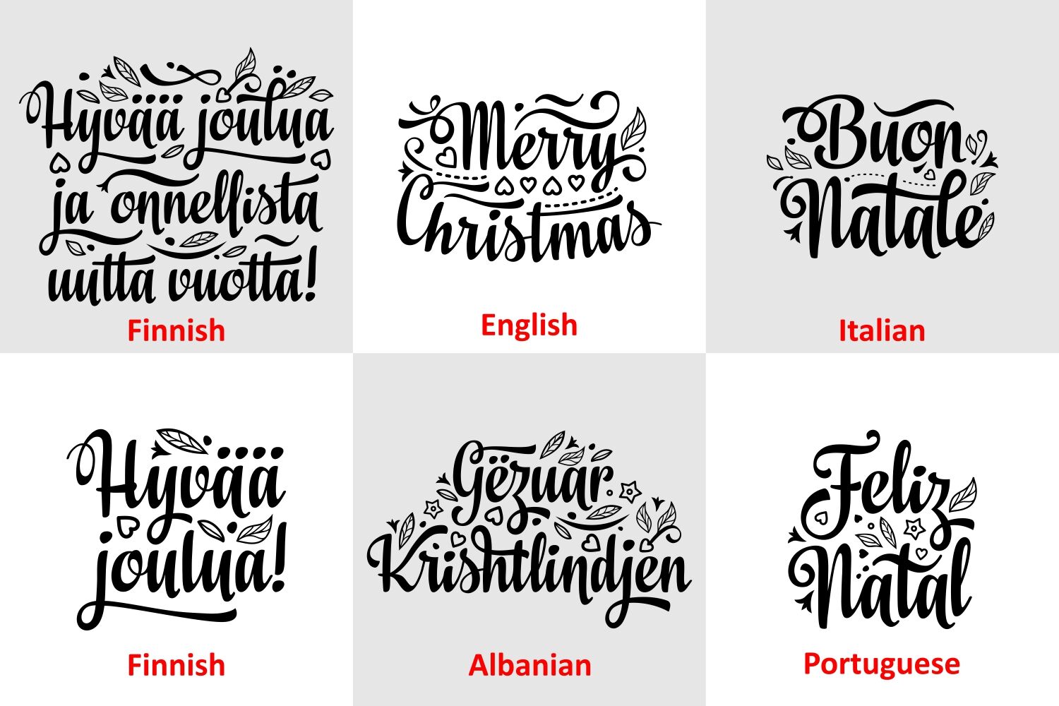 Svg Christmas Multilingual Christmas Quotes In Different Languages By Zoya Miller Svg Thehungryjpeg Com