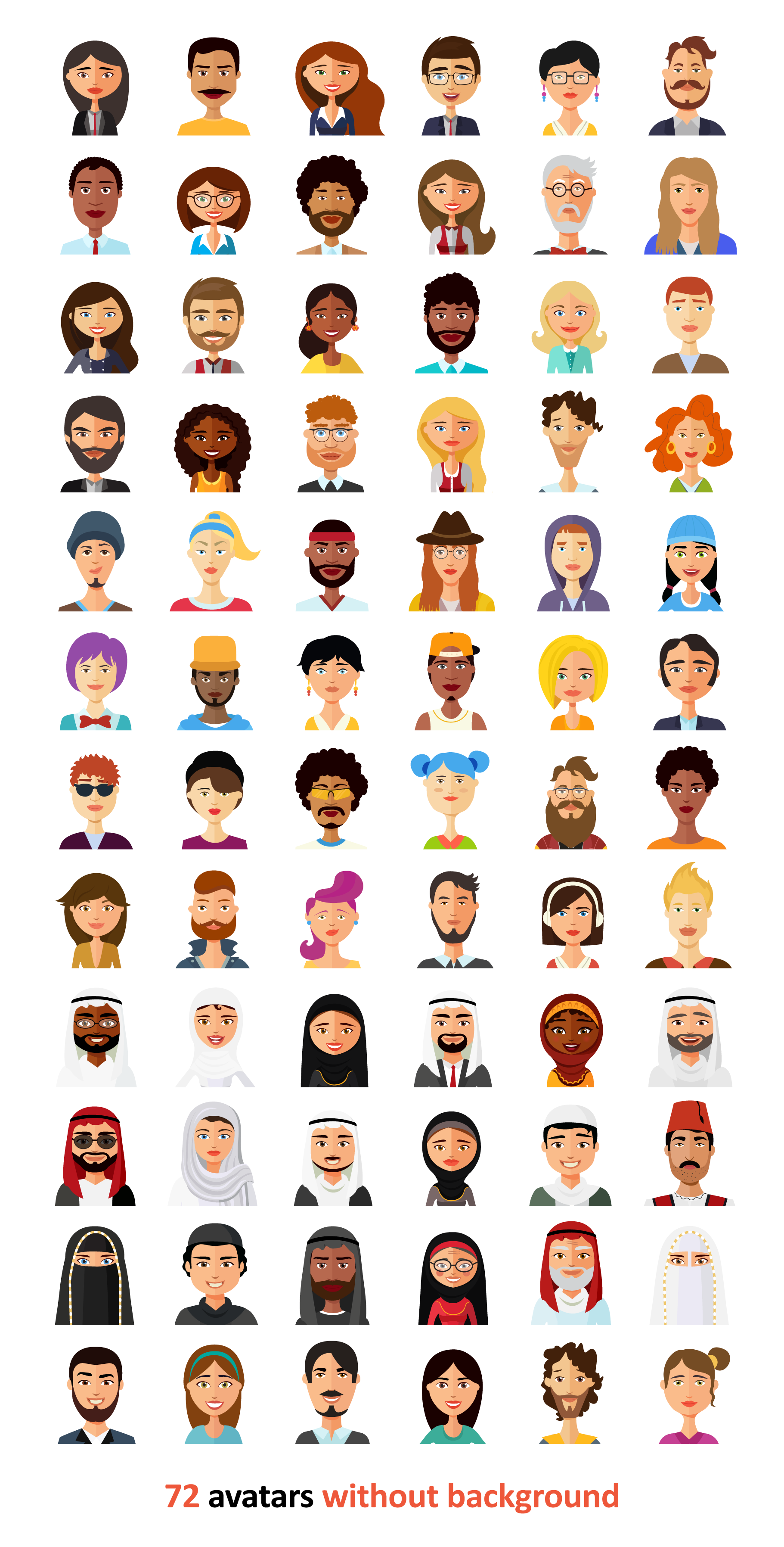 Avatar Icons People collection By NikoDzhi Art