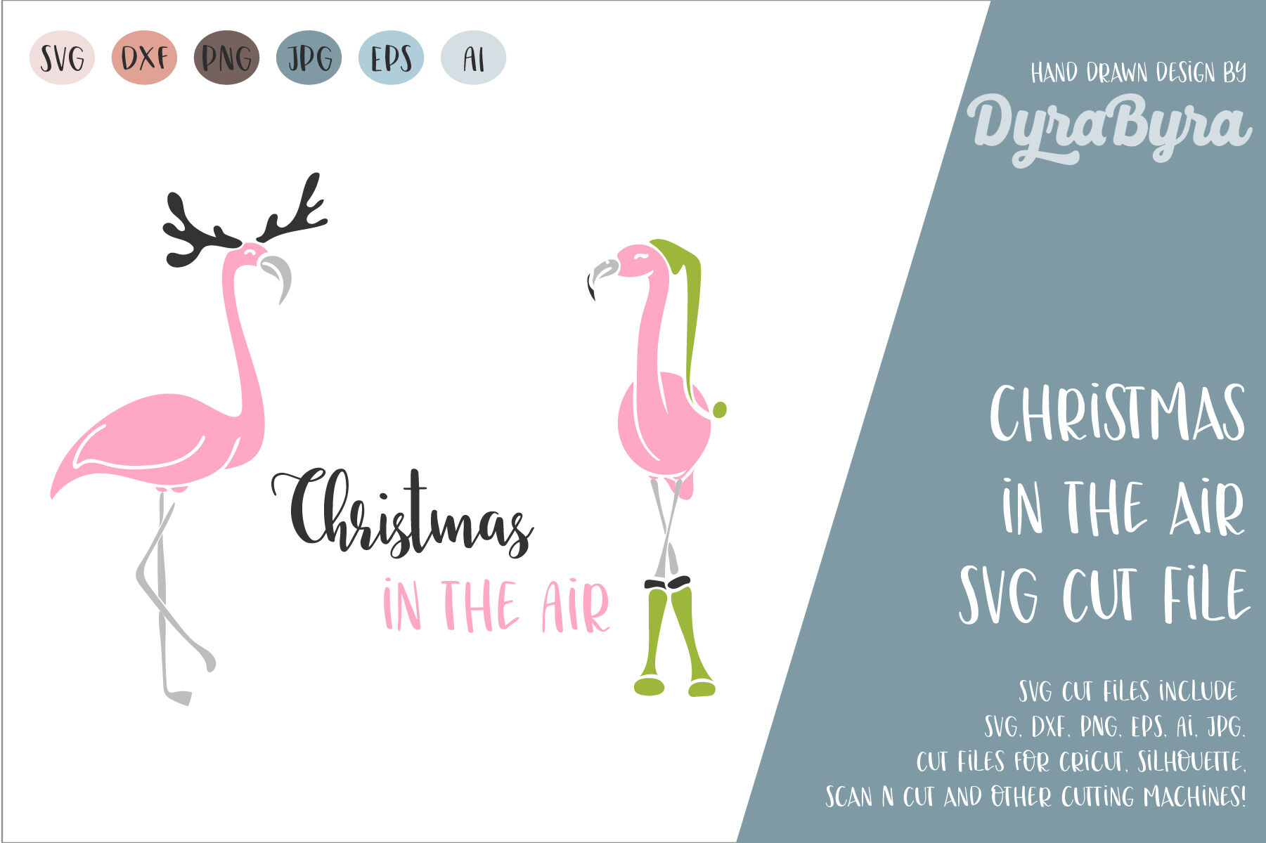 Download Christmas In The Air Svg Xmas Svg Flamingo Svg By Dyrabyra Thehungryjpeg Com