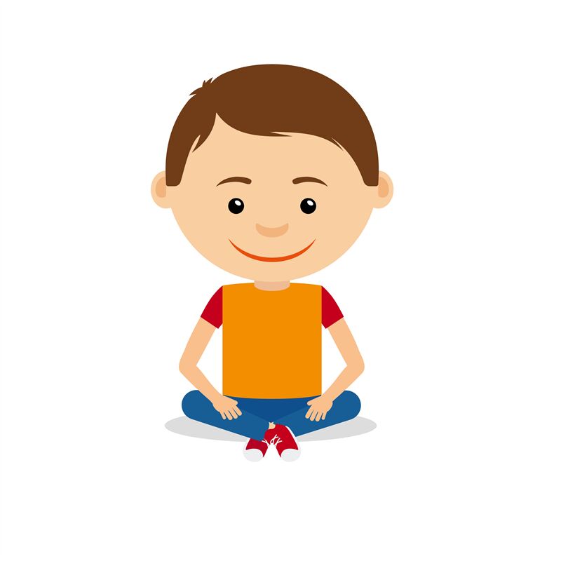 Smiling little boy sitting on floor By SmartStartStocker | TheHungryJPEG